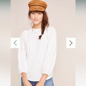 Current Air | Jasia balloon sleeve top, cream size XS